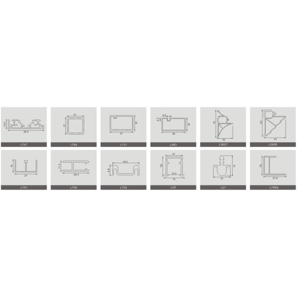 aluminium profile cutting machine anodized silver 3 meter kitchen cabinet aluminium c profile