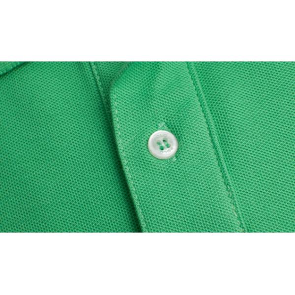 Knitted Embroidered Men's Work Polo Shirts , Short Sleeve Plain Women's Polo Shirts