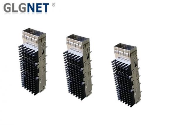 Quality 40G Ethernet QSFP28 SFP+ Cage 1 x 1 Single Port Stampled Formed Metal Cage for sale