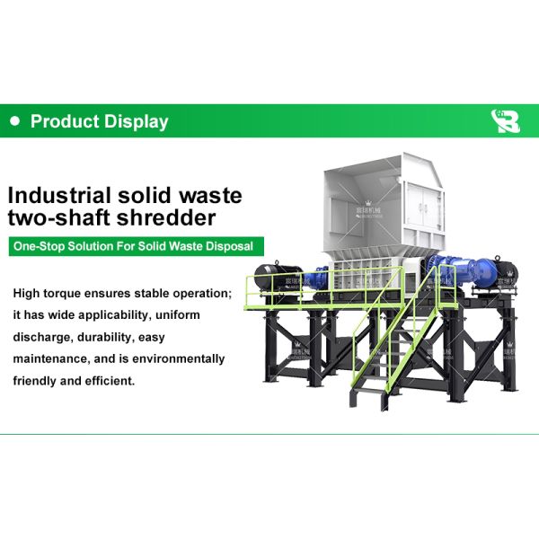 Multi-Function Double Shaft Shredder for Mixed Waste Metal Plastic Tire Wood