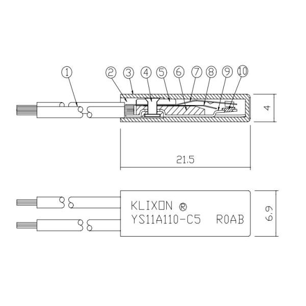Electric Motor 7A 250VAC Thermal Overload Protector Plastic Case Featured