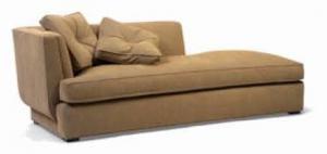 Buy cheap Khaki Color Living Room Chaise Lounge Sofa With Cushion / Wood Frame product