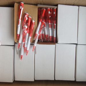 2015 Promotion Logo Custom Plastic LED Ballpen, stock price led light pen,ballpen with LED