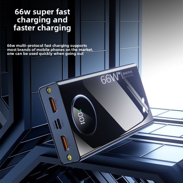 Fast Charging Wired Power Bank 20000mAh Digital Display Micro USB DC Portable Charger