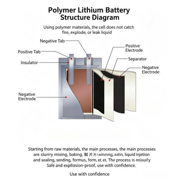 104050 2500mAh Rechargeable Lithium Polymer Battery 3.7V For Smart Wearables