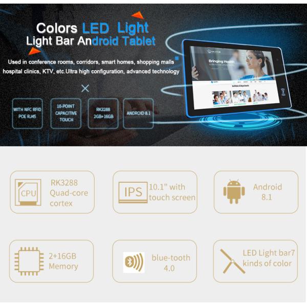Wall Mount Tablet with Android 8.1 Quad Core Processor and 10-Point Capacitive Touch for Meeting Room Management