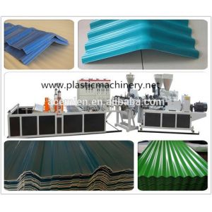 Buy cheap plastic glazed roof tile making machine product