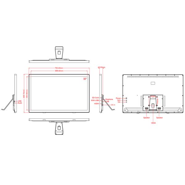 10 - Point Capacitive Touch Screen Desktop Monitor With 16GB Internal Memory