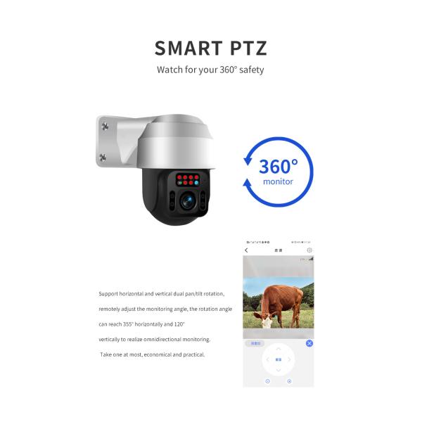 Glomarket Tuya Wifi Solar Panel Battery Security Camera Wireless Waterproof Outdoor Night Vision Two Way Voice Camera