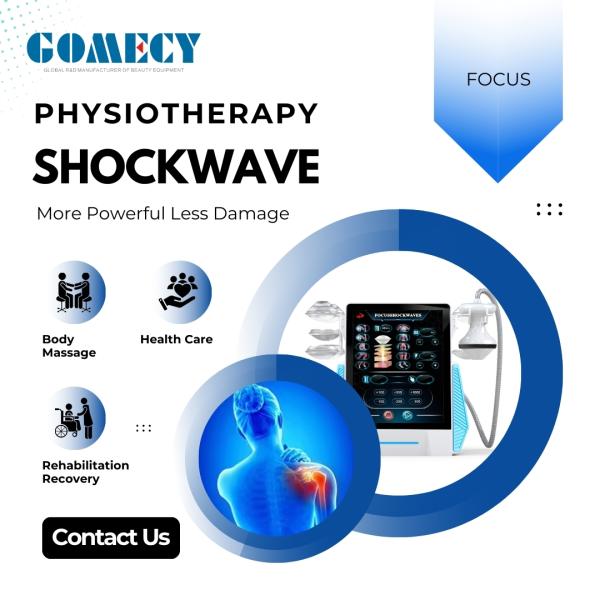 8Bar Less Tissue Damage Focus Shockwave Therapy Machine Physiotherapy Deep Tissue Healing Pain Relief