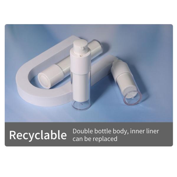 15ml 30ml 50ml White Airless Bottle Cosmetic Cream Plastic Bottle For Skincare Packaging