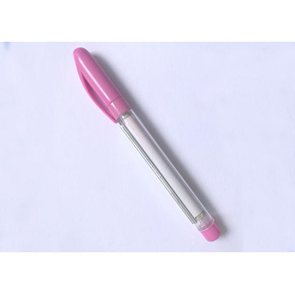 Transparent plastic banner gel ink pen in red or blue with 180mmX68mm size color-full banner printing for promotion