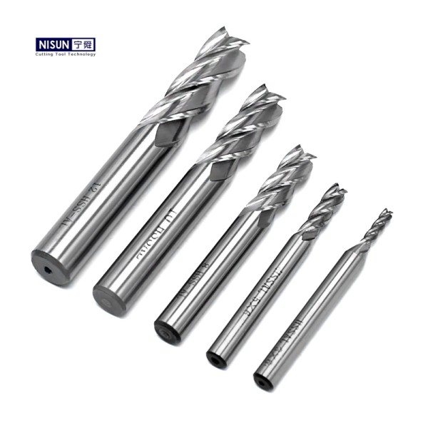 Solid Carbide HSS HSCO PM End Mill Milling Cutter Two Flutes For Aluminum Steel
