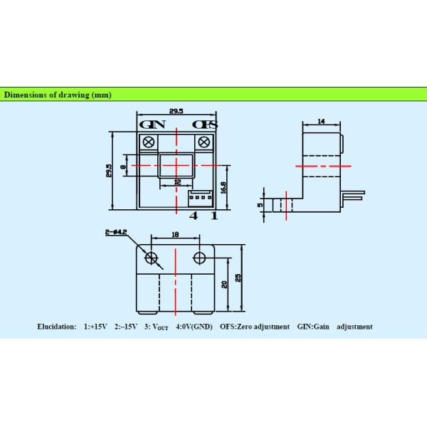 Quick Response Open Loop Hall Effect Current Sensor Anti - Interference CS200Y