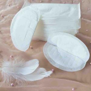 China Maternity White Soft Rubber Band Disposable Nursing Breast Pad with Fluff Pulp and SAP on sale