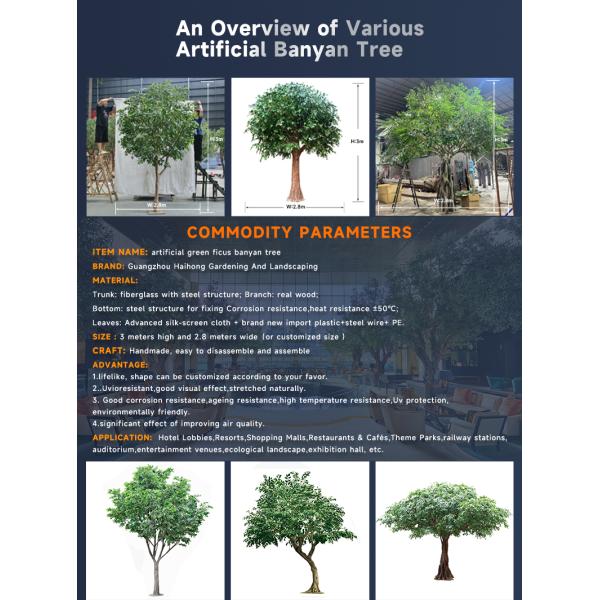 Artificial Bayan Tree Large Evergreen Ficus Tree Artificial Tree Artificial Large Decorative Indoor Tree for Wedding Decoration