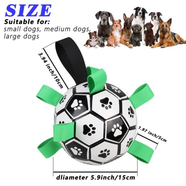 15cm TPU Dog Football Chew Toy Bite Resistant Interactive Pet Toys Dog Chew Toy