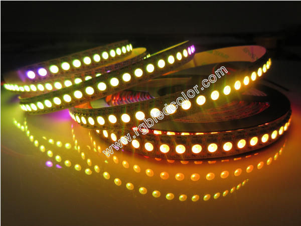 rgb ww led strip with connector on the back of the strip