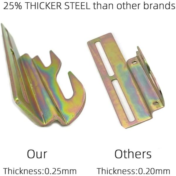 Hook on Bed Frame Brackets Customized Size Headboard Hook Set for Brass Bed Rails