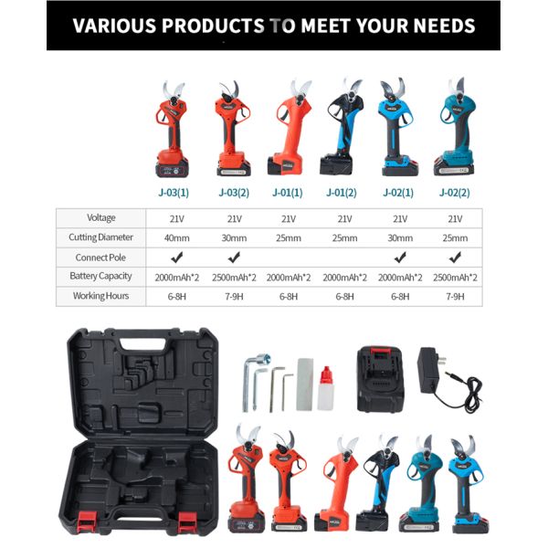 Big Power Professional Battery Lithium 45mm Electric Pruner Shear