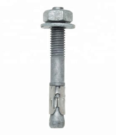 Steel Metric Screw Type Hex Head Bolt Wedge Anchor Bolts Zinc Plate Surface