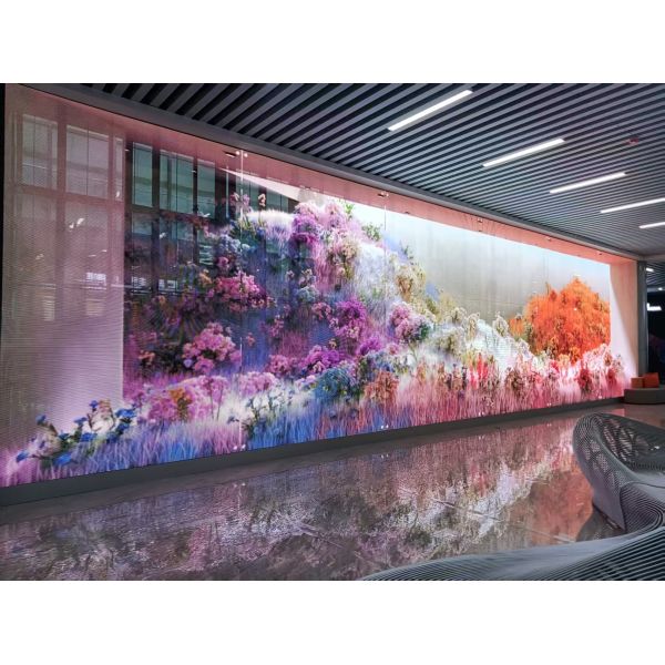 Factory Supply P3.91 LED Transparent Screen Indoor Grille LED Screen Display Wall