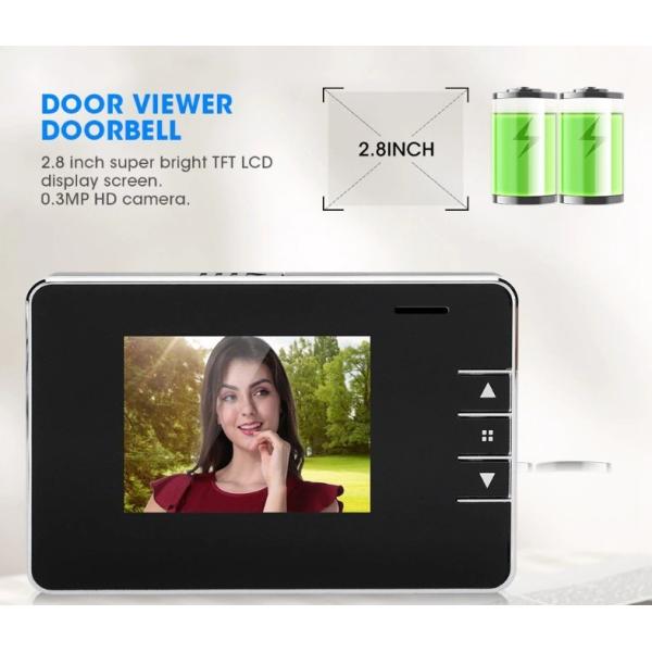 Security Colour Door View Peep Hole Ring Camera 0.3MP For House