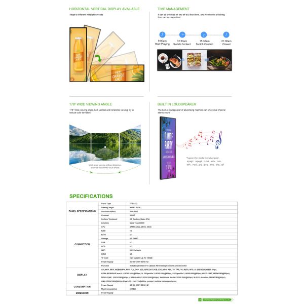 Customized Size Digital Shelf Edge Screen Strip Display Stretched Bar LCD Display for Subway Airport with Android LINUX OS