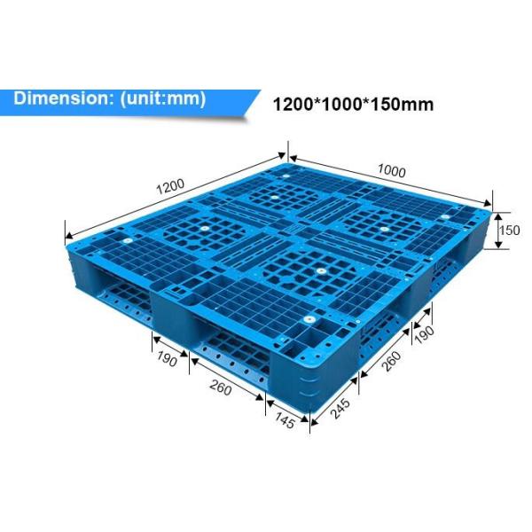 Custom 1200x1000x150 mm 4 way entry anti-slip plastic pallet, Cheap accept custom single faced plastic pallet prices