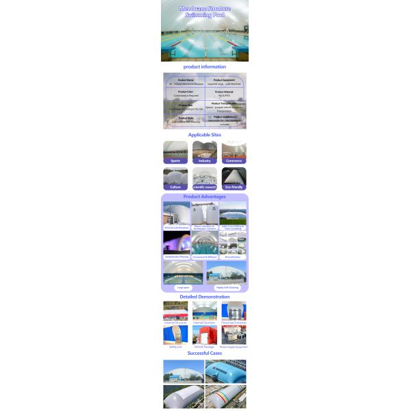 Customization Swimming Pool Inflatable Sports Dome Inflatable Membrane Structure