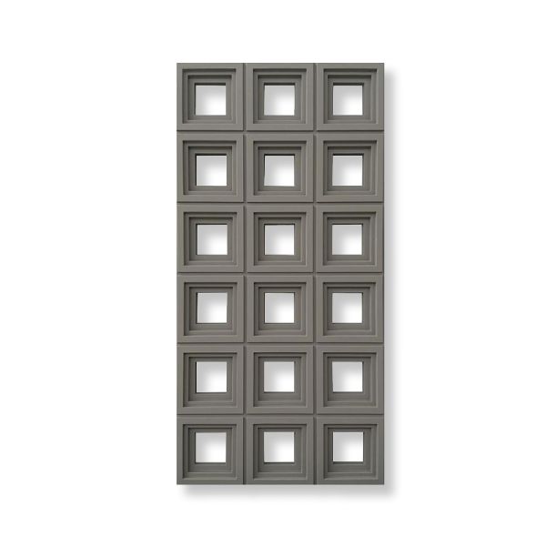 Square Holes Polyurethane Faux Stone Decorative Molding Cornice Component Easy Installation DIY