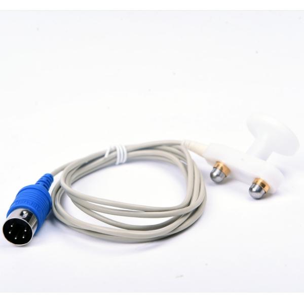White HandHeld Adult Fixed Stimulating Electrode With Standard 5 Pin DIN