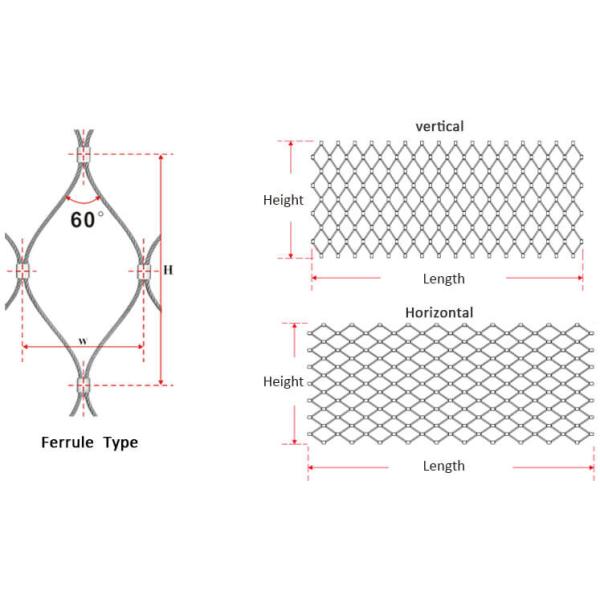 316 Stainless Steel Rope Mesh Net For Grape And Kiwi Climbing Trellis