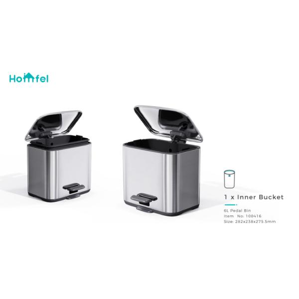 2 Division Stainless Steel Pedal Bin Household Trash Can for Stylish and Sustainable Recycling Solution