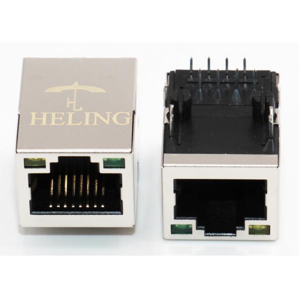 100 Base - T Integrated Magnetics RJ45 , IEEE802.3af RJ45 With Integrated Magnetics