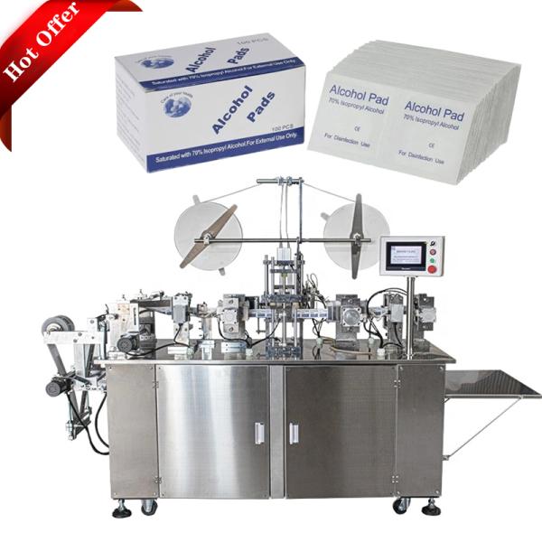 Non Woven Alcohol Swab Making Machine PLC Control Pads Packing