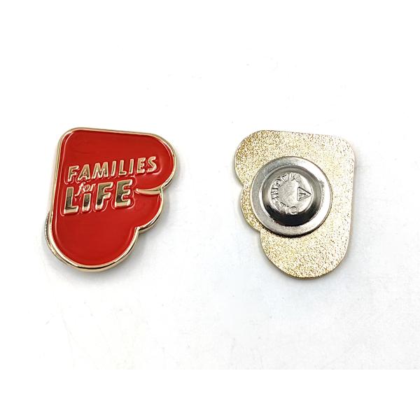 Commemorative Public Service Badge Single Metal Color Soft Enamel Lapel Pins