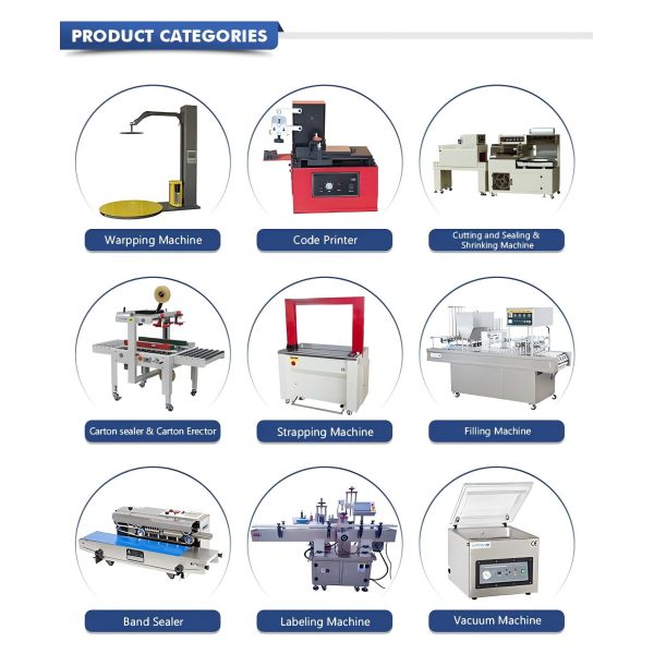 Hipac Semi-Automatic Shrink Wrapping Machine with 500-800pcs/hr Efficiency and 110V/220-240V Power Supply