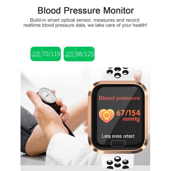 Digital Square Shape Smartwatch Bracelet M56 1.3inch Call Message Reminder