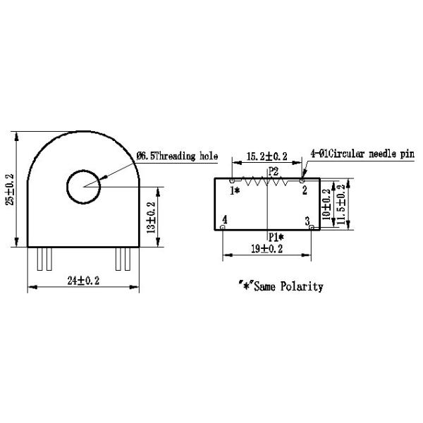 Zero Phase Ultra - Micro PCB Mount Current Transformer in Small Size