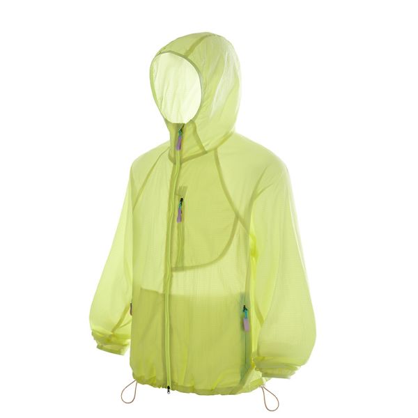 Men UPF50+ Sun Protection Jacket Cloud Weave Hidden Check Fabric Breathable Quick Dry Windproof Hooded Coat Outdoor Beach Surf Travel Lightweight Skin