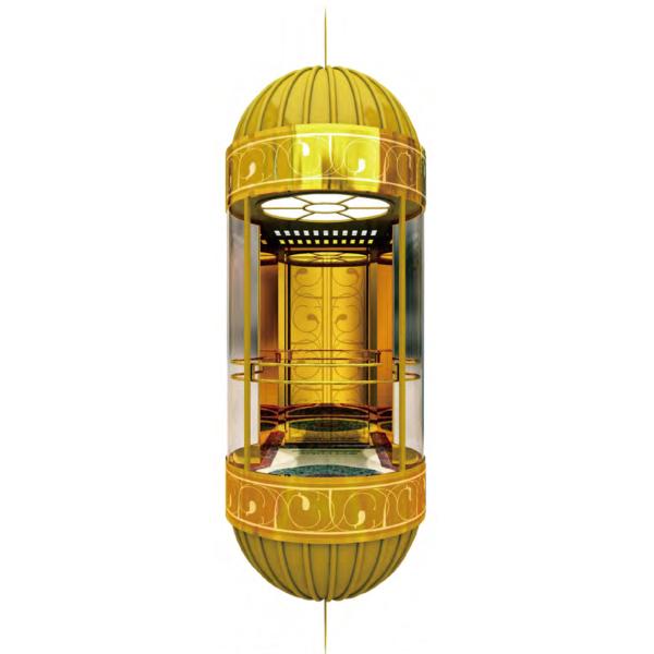 1600kg Sightseeing Panoramic Elevator With Deceleration Device