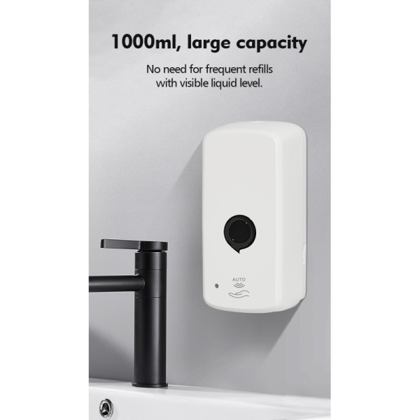 Inductive ABS Hand Sanitizer Dispenser 1000ML Capacity Wall Mounted Soap Dispenser