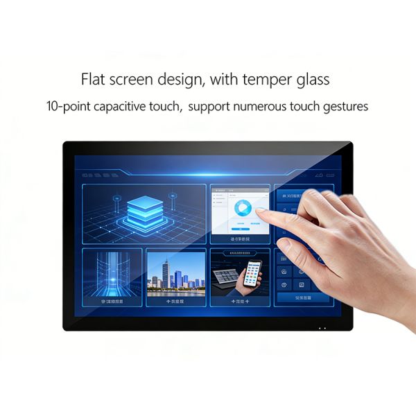 15.6 Inch 1080P Industrial Capacitive Kiosk Touch Screen USB Input Digital Signage and Displays for Business