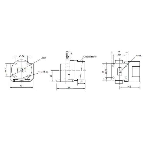 1 Channel Radio Frequency Rotary Joint 3000 W Power Combined Transmission