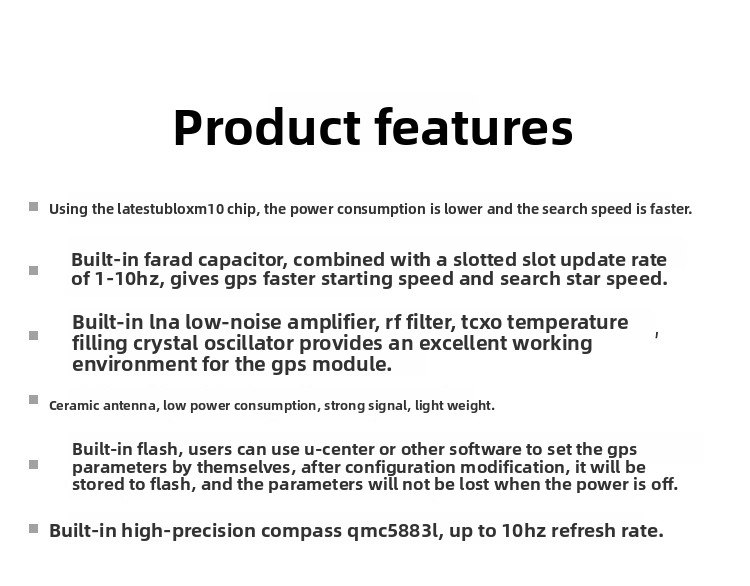 IFlight BLITZ Mini M10 GPS V2 Lightweight 8g Flight Controller with Stable Connection Compass for Professional Drones
