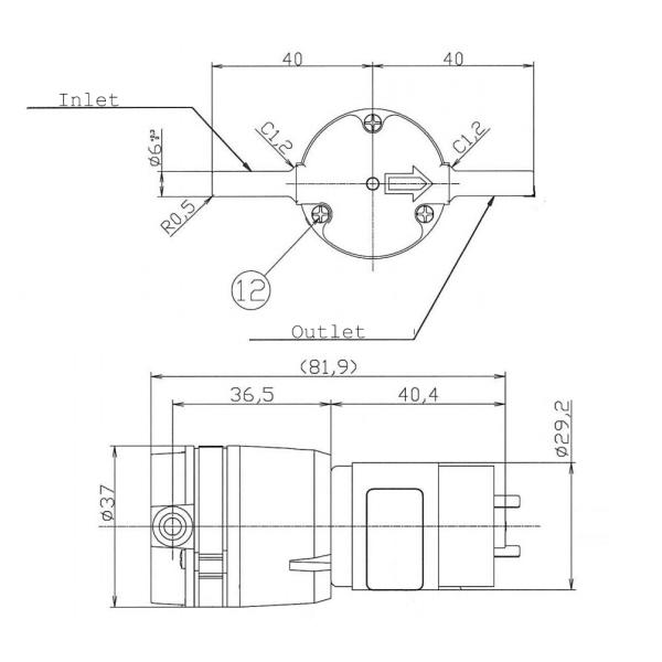FLOWMATE DC Brush Diaphragm Pump for Water DSL2-12-374