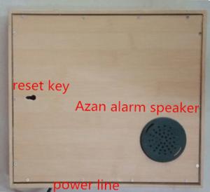 China New Design Azan Clock, High Quality Azan Clock ,wood Azan alarm clock  ,salah clock,Muslims clock on sale