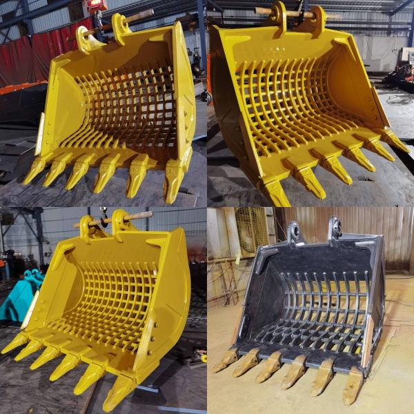 Custom Skeleton Excavator Bucket For CAT 330 Excavator Screening Net Attachment