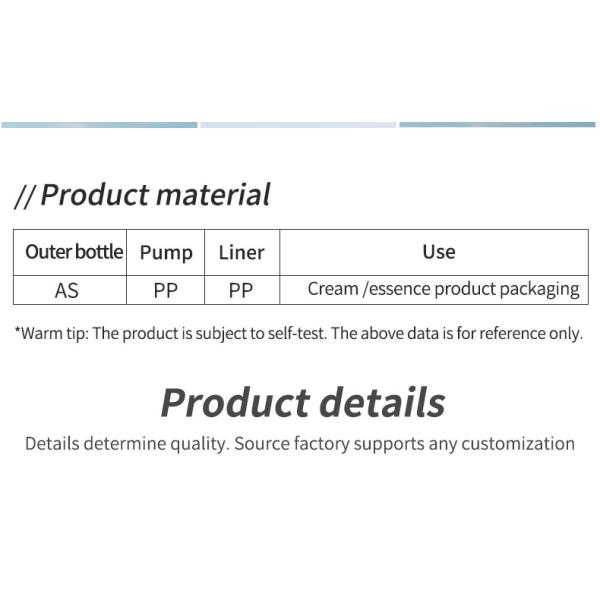 15ml 30ml 50ml White Airless Bottle Cosmetic Cream Plastic Bottle For Skincare Packaging